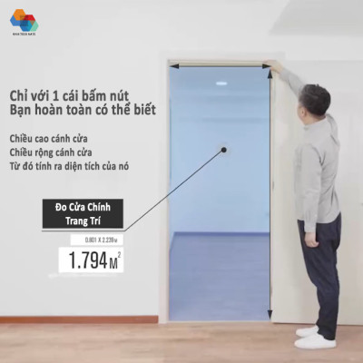 Thước laser Duka LS02 mini bỏ túi nhỏ gọn cầm tay tiện lợi, đo khoảng cách laser bằng tia laze, Hàng chính hãng