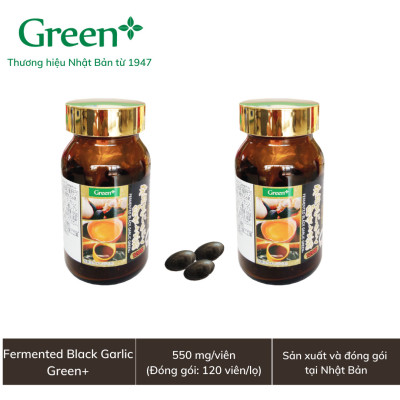 Viên tỏi đen, giấm đen Nhật Bản - Fermented Black Garlic Green+