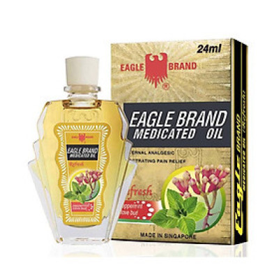 Dầu Gió Vàng Con Ó Eagle Brand Medicaled Oil 24Ml Hàng Nhập Mỹ