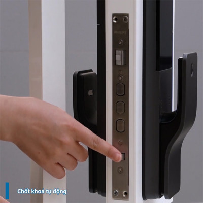 Bộ khóa cửa thông minh Gateway điều khiển từ xa, vân tay, thẻ từ, mật khẩu và chìa cơ, tích hợp kèm chuông cửa. Thương hiệu Hà Lan cao cấp Philips DDL801-5HBS. Hàng chính hãng