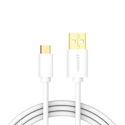 Cáp USB TypeC sang USB 2.0 vỏ PVC 1.5M màu Trắng Ugreen UC30166US141 Hàng chính hãng