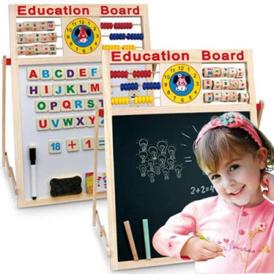 Bảng Chữ Cái Và Số 2 Mặt Bằng Gỗ, Bảng Chữ Cái Ghép Hình 2 Mặt Nam Châm Tặng Kèm Bộ Chữ Và Số