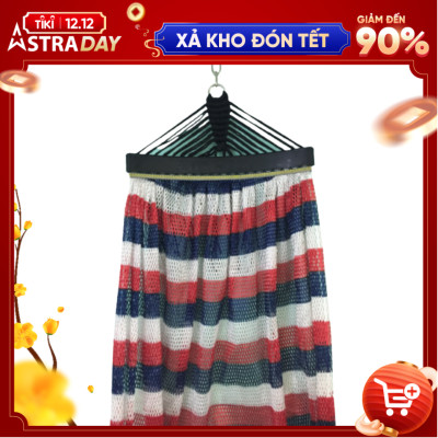Bộ khung võng BAN MAI: khung võng sắt sơn tĩnh điện + Lưới dày số 9 in họa tiết sọc cán nhựa 40cm