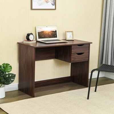 Bàn máy tính bằng gỗ thiết kế liền tủ SMLIFE Dortin