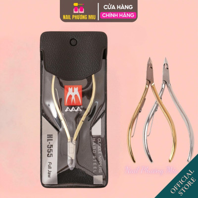 Kìm Nhặt Da Thép Cao Cấp Mạ Vàng HL555, Siêu Sắc Bén , Đầu Bán Nguyệt, Dùng Làm Nail, Cầm Nắm Chắc Chắn Trọng Lượng 52g