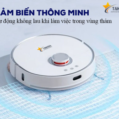 Robot hút bụi TAHAWA TH-LW2 Robo hút bụi an toàn cho sức khỏe người tiêu dùng, khử mùi hiệu quả sử dụng màn lọc HEPA 14, lọc sạch đến 99% bụi mịn