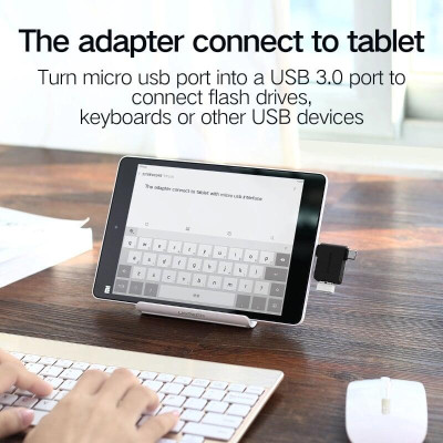 Ugreen UG3045330453TK Màu Đen Đầu chuyển đổi MICRO USB + TYPE C sang USB 3.0 âm hỗ trợ OTG - HÀNG CHÍNH HÃNG