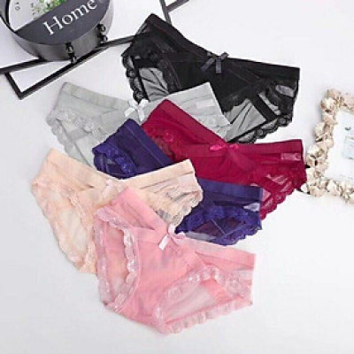 Combo 5 quần lót ren lưới , quần lót cạp chéo sexy giao màu ngẫu nhiên