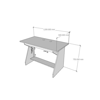 [Happy Home Furniture] HELI, Bàn nâng hạ tăng giảm chiều cao, 120cm x 60cm x 75cm ( DxRxC), BAN_E_009