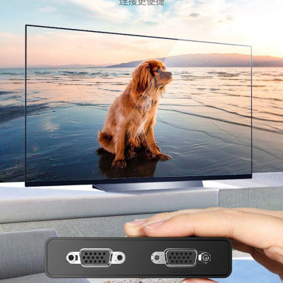 Ugreen UG80190CM339TK 1080P 60Hz full hd màu đen bộ chia vga 1 ra 2 có sẵn dây cấp nguồn - HÀNG CHÍNH HÃNG