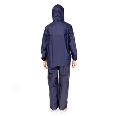 Áo Mưa Bộ  Sản Xuất Từ Vải Dù Mềm Mịn, Gọn Nhẹ, Cao Cấp, Siêu Bền Chống Thấm Màu Xanh Đen (Bao Gồm 1 nón , 1 áo, 1 quần dài, 1 túi đựng)