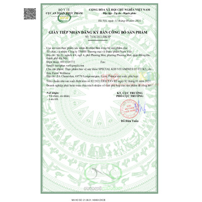 Special Kid Vitamines D3 et K2 - Hỗ trợ tăng cường hấp thu calci giảm triệu chứng còi xương, tăng chiều cao cho trẻ - 10ml