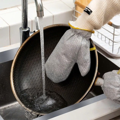 Găng Tay Rửa Chén Sợi Bạc Cách Nhiệt Đa Năng - Bảo Vệ Tay, Tiện Dụng Trong Nhà Bếp - HÀNG CHÍNH HÃNG MINIIN