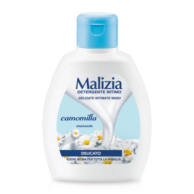 Dung dịch vệ sinh hoa cúc trắng Malizia Delicate Wash Chamomile 200ml tặng kèm móc khóa