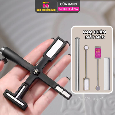 [Tổng Hợp] Nam Châm Tạo Mắt Mèo 2 Đầu Vuông Tròn, Nam Châm 5 in 1 Làm Nail, Nam Châm Chữ Nhật Hơ Sơn Gel Tạo Hiệu Ứng Lấp Lánh Nữ Women