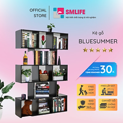 Giá sách thiết kế hiện đại gỗ công nghiệp SMLIFE Bluesummer