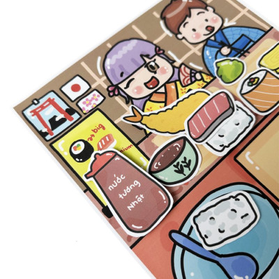 Bộ Tranh Tương Tác Cô Tiên Xanh - Tiệm Sushi Nhật Bản