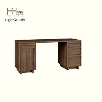 HAPPY FURNITURE , Bàn làm việc 4 ngăn kéo 1 cửa mở - MAVIS , BAN_079 , 160cm x 60cm x 75cm