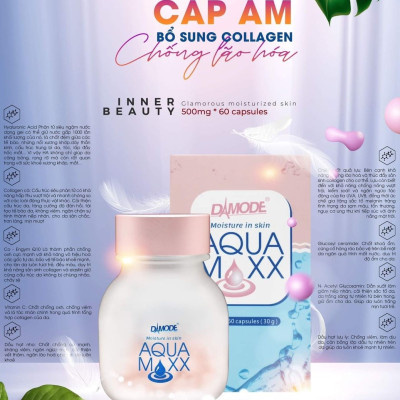 Viên uống bổ sung collagen đẹp da AQUA MAXX DAMODE lọ 60 viên