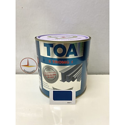 Sơn sắt mạ kẽm Toa 2 trong 1 màu xanh 671 _ 800G