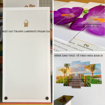 Tranh Ghép Bộ 5 tấm, tranh Treo Tường Phong Cảnh Hiện Đại Treo Phòng Khách - PGLMN29