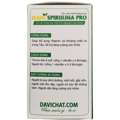 Nami Pro (100 viên) tảo viên chất lượng cao