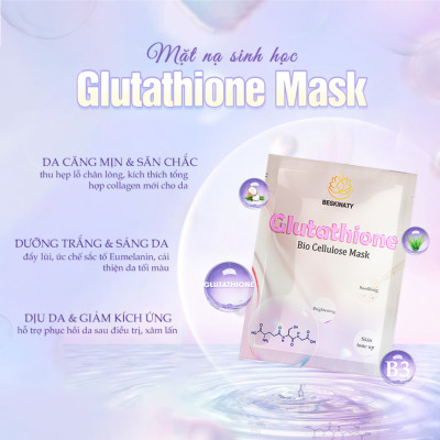Mặt nạ BESKINATY Glutathione Bio Mask dưỡng sáng phục hồi da cao cấp Hàn Quốc