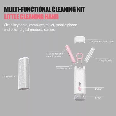 Bộ Dụng Cụ Vệ Sinh Tai Nghe, Bàn Phím Máy Tính Laptop, điện thoại 7in1 - Multifuntional Cleaning Brush Hàng chính hãng