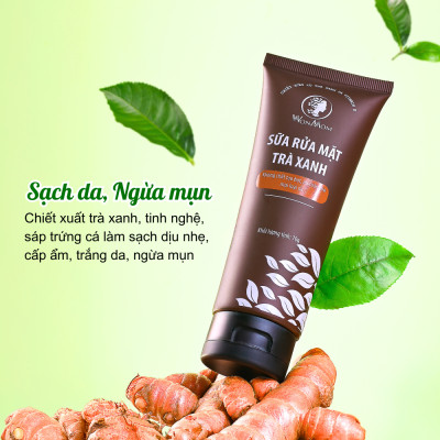 Bộ làm sạch và dưỡng trắng, đánh bay sạm nám da mặt Wonmom ( 1 sữa rửa mặt + 1 serum vitamin C )
