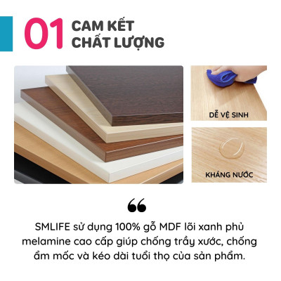Bàn chữ L Phong Cách Hiện Đại Thương Hiệu SMLIFE (Nhiều mẫu, có thể đổi Size và màu sắc)