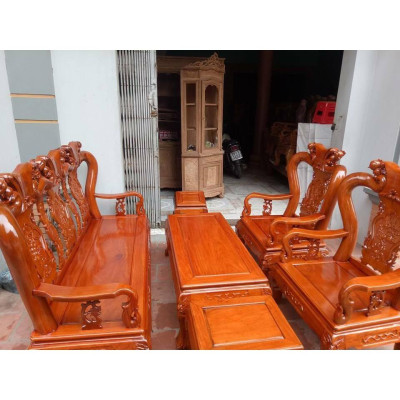 Bộ bàn ghế đồng kỵ quốc đào gỗ lim tay 10 và tay 12