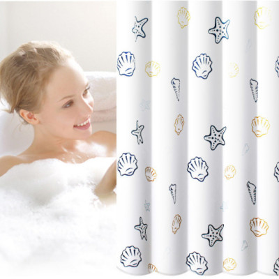 RÈM TẮM POLYESTER RÈM DÀY KHÔNG THẤM NƯỚC, HỌA TIẾT THẾ GIỚI ĐẠI DƯƠNG 