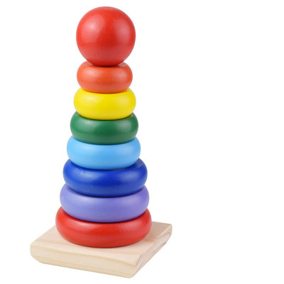 Đồ chơi tháp cầu vồng gỗ size bé