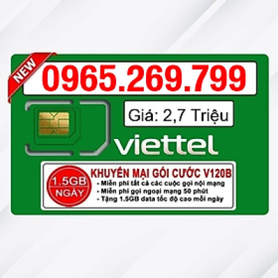 Sim Viettel số đẹp - Hàng chính hãng - 0963.262.799