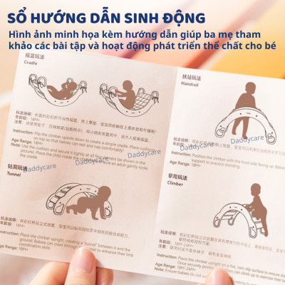 Ván thăng bằng cho bé Mideer Rainbow Wooden Climber, Đồ chơi bập bênh