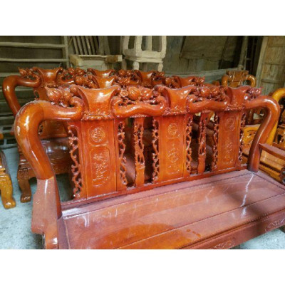 Bộ bàn ghế minh đào tay 10 gỗ sồi nga