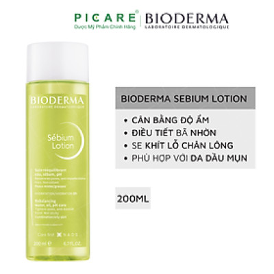 Nước hoa hồng Bioderma Sebium Lotion - 200ml
