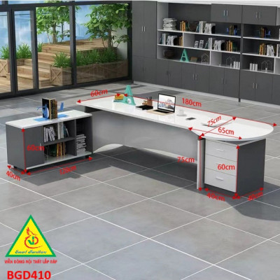 Bàn giám đốc gỗ MDF đơn giản , phong cách hiện đại BGD410 - NỘI THẤT LẮP RÁP VIENDONGADV