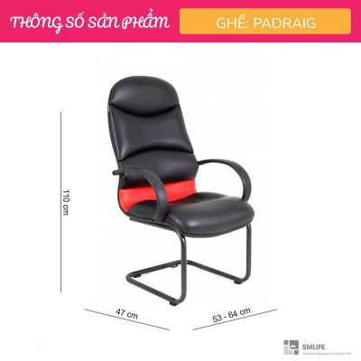 Ghế văn phòng chân quỳ bọc da SMLIFE Padraig