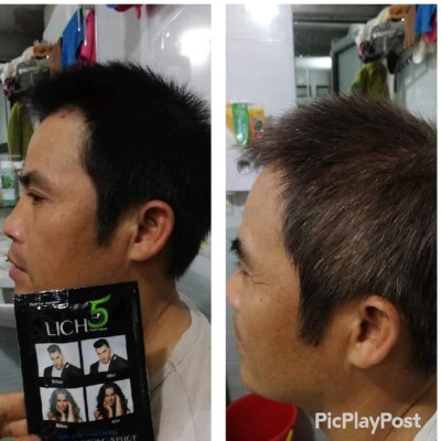 Combo 2 Dầu gội nhuộm tóc Lich5 - Lên màu tự nhiên - Sử dụng đơn giản, tiện lợi, mùi dễ chịu - Tặng bộ kit tự nhuộm tại nhà
