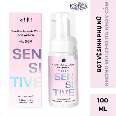 Dung dịch vệ sinh phụ nữ tạo bọt stillU Sensitive không mùi cho da nhạy cảm 100ml