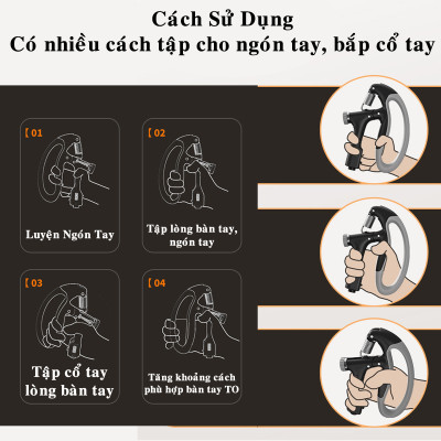 Bộ Kìm Bóp Tay Đếm Số Điện Tử - Dụng Cụ Tập Gym Tập Cơ Bắp Cổ Tay Cao Cấp Tại Nhà Điều Chỉnh Lực Từ 10-100kg Phiên Bản Nâng Cấp- Hàng chính hãng ( Màu ngẫu nhiên)