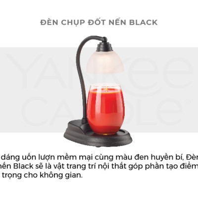 Đèn chụp đốt nến Yankee Candle màu đen