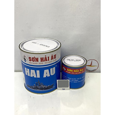 Sơn epoxy Hải Âu màu xám EP763 1L/Bộ