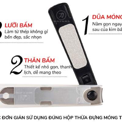 Bấm Móng Tay Cao Cấp KAI Dụng Cụ Chăm Sóc Móng Cho Gia Đình Type 001 Size S