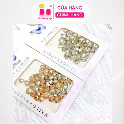 Đá Khối Nail Chân Nhọn Mix Size 50 Viên Làm Nail, Màu Vàng Trà, Bắt Sáng Tuyệt Vời, Trang Trí Móng Đẹp  Nail Phương Miu Nữ Women