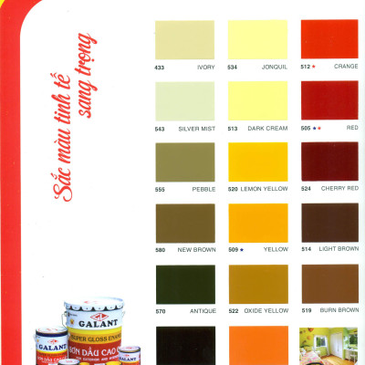 Sơn dầu Galant màu vàng Ivory 433 _ 0.8L
