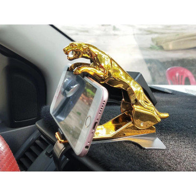 Kẹp Điện Thoại Gắn Trên Taplo  Xe Hơi Hình Con Báo - Hàng chính hãng 