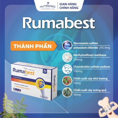 Viên uống Rumabest hỗ trợ vấn đề về viêm khớp, khô khớp và thoái hóa khớp (30 viên) - Nutramed