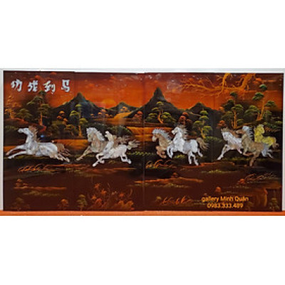 Tranh sơn mài khảm ốc -Mã đáo thành công 